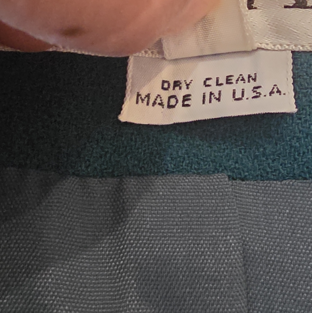 Vintage Teal Christian Dior Skirt Suit Set Size 8. - Picture 10 of 16